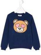 Moschino Kids - Bear Printed Sweatshirt - Kids - Cotton/spandex/elastane - 10 Yrs, Blue