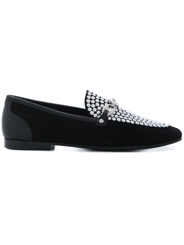 Giuseppe Zanotti Design Studded Link Loafers - Black