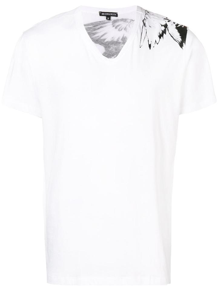 Ann Demeulemeester White Owl T-shirt