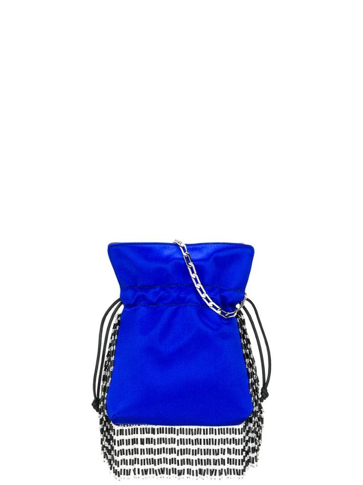 Les Petits Joueurs Nano Trilly Fringe Crossbody Bag - Blue