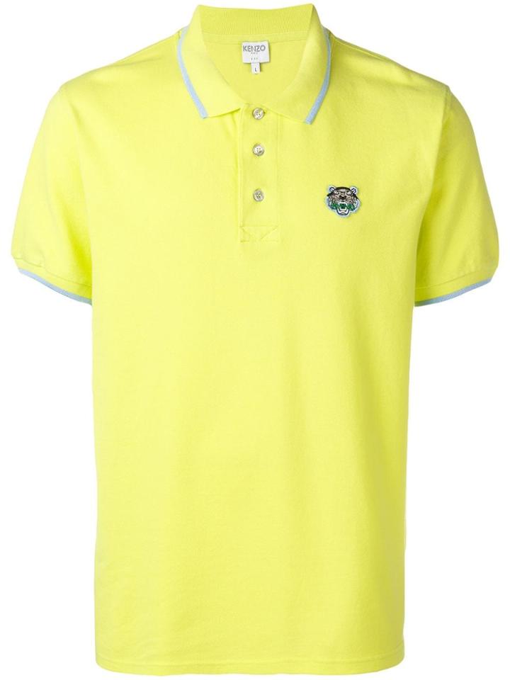 Kenzo Tiger Logo Polo Top - Yellow