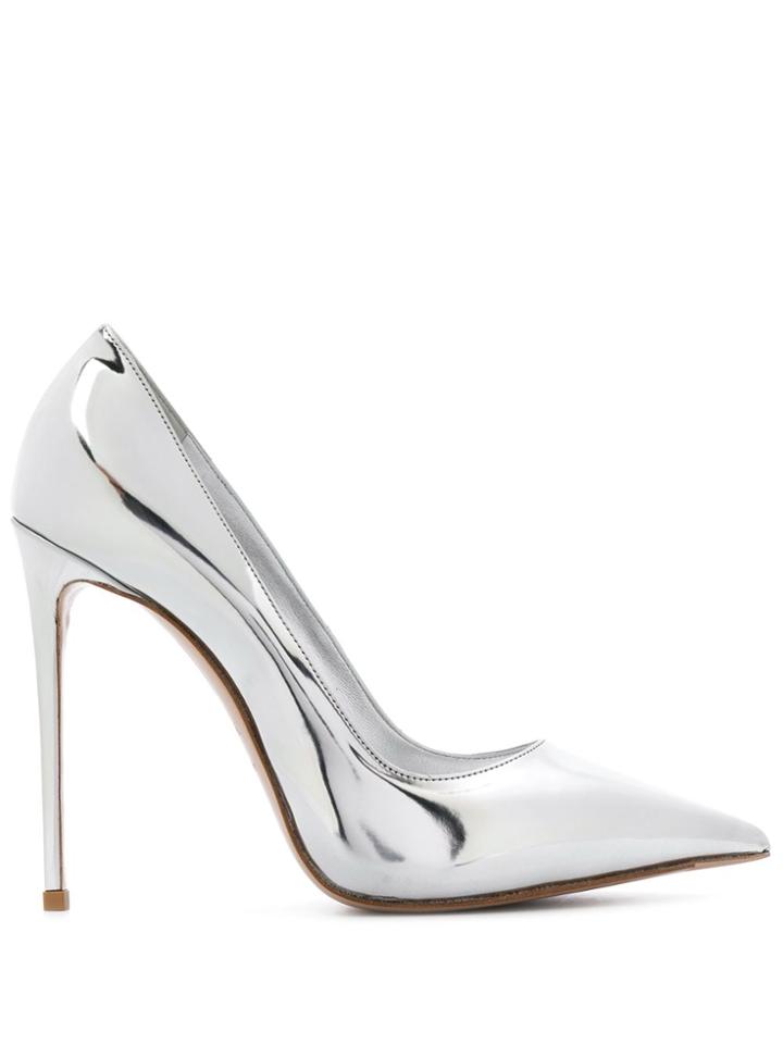 Le Silla Eva 120mm Mirrored Pumps - Silver