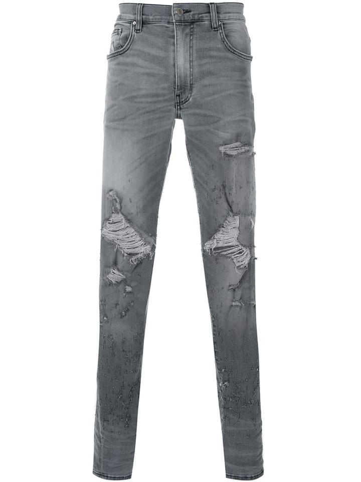 Amiri - Distressed Skinny Jeans - Men - Cotton/spandex/elastane - 31, Grey, Cotton/spandex/elastane