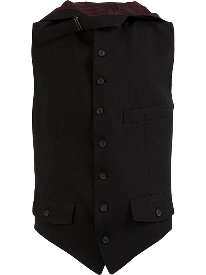 Yohji Yamamoto Backless Waistcoat - Black