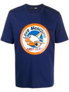 Love Moschino First Class Print T-shirt - Blue