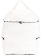 Guidi Zip Up Backpack - White