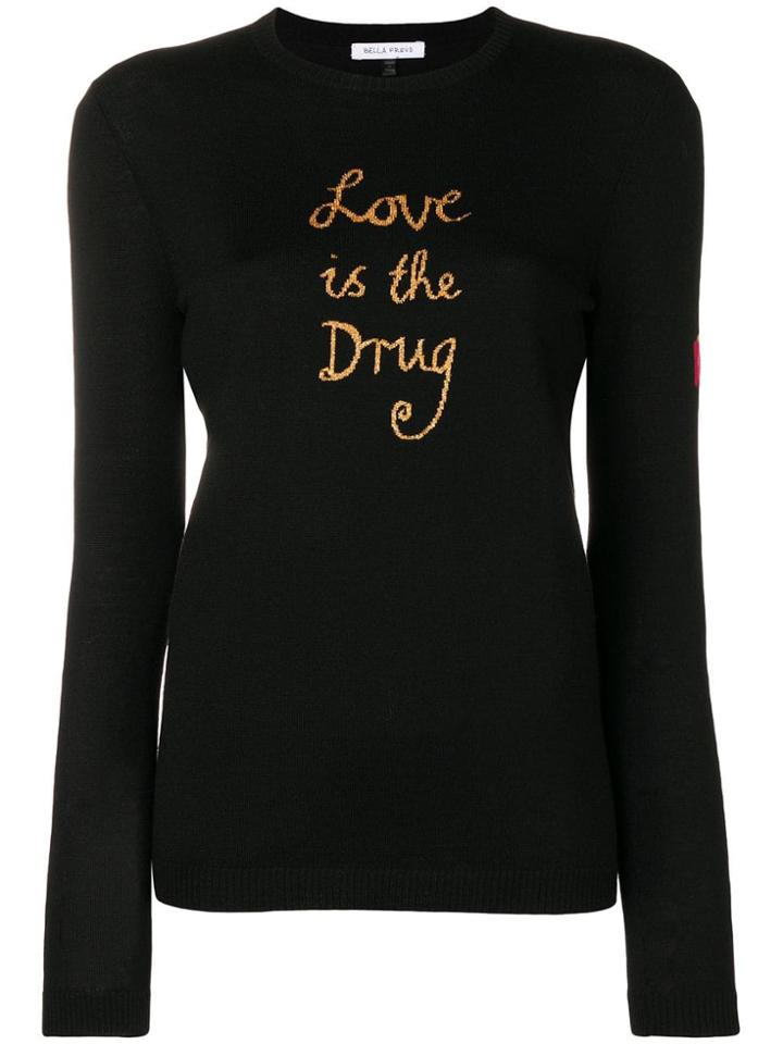 Bella Freud Embroidered Sweater - Black