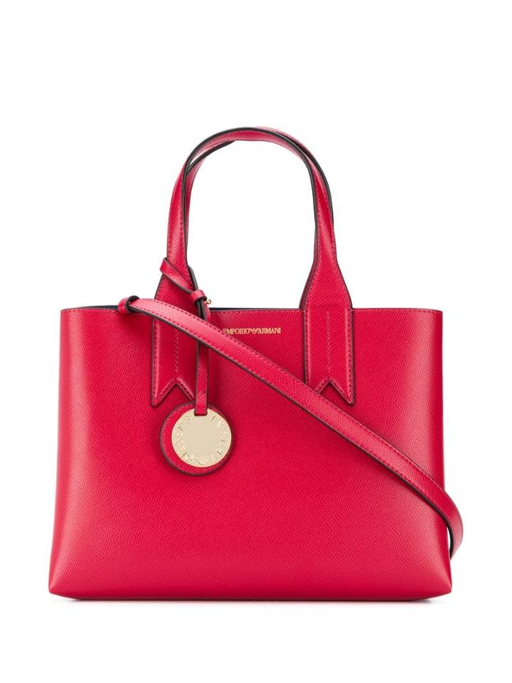 Emporio Armani Open Top Tote - Red