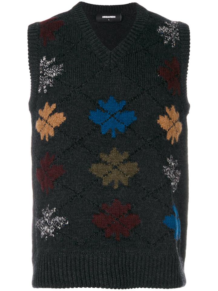 Dsquared2 Maple Leaf Vest - Grey
