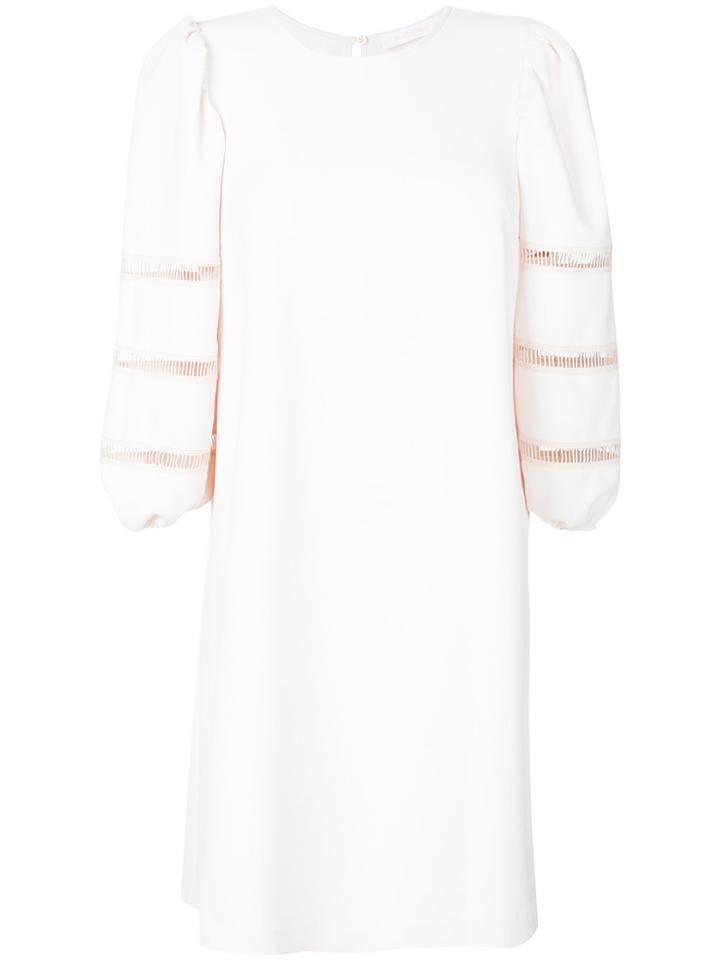 See By Chloé Puff-sleeve Shift Dress - Nude & Neutrals