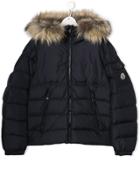 Moncler Kids Teen Faux Fur Trim Padded Jacket - Blue