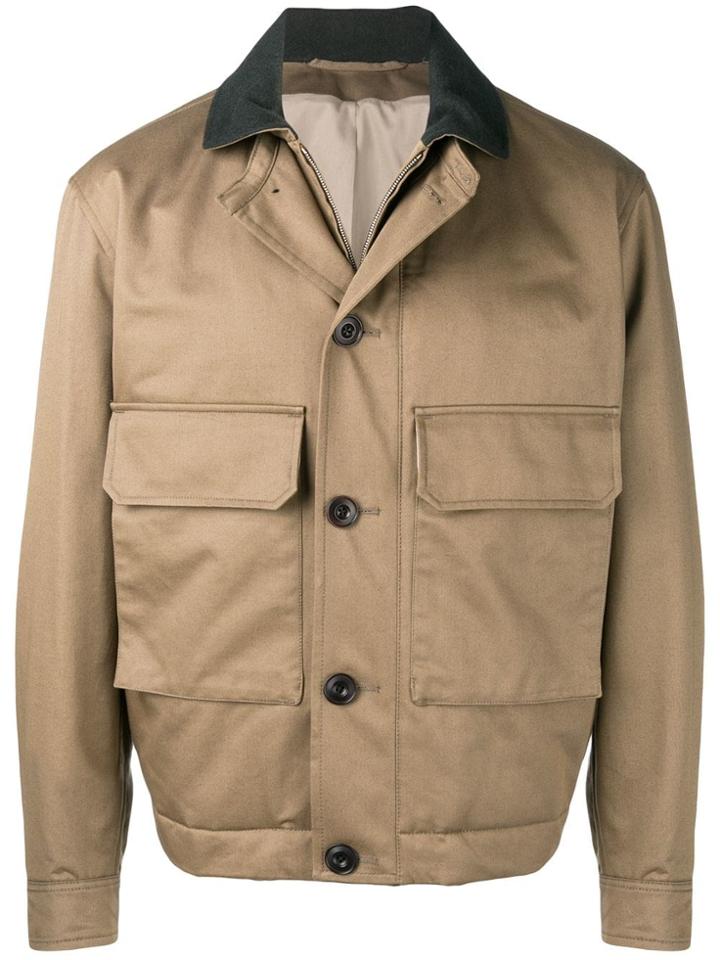 Lemaire Flap Pocket Bomber Jacket - Nude & Neutrals