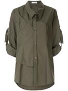 Delada Asymmetric Cargo Shirt - Green