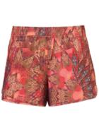 Lygia & Nanny Abstract Print Shorts, Women's, Size: 38, Red, Polyester/spandex/elastane