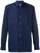 Kiton Plain Straight-fit Shirt - Blue