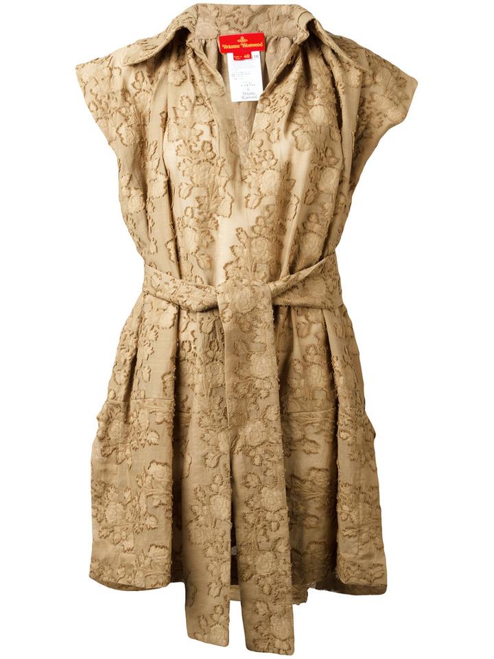 Vivienne Westwood - Belted Tunic - Women - Cotton/polyamide - 42, Brown, Cotton/polyamide