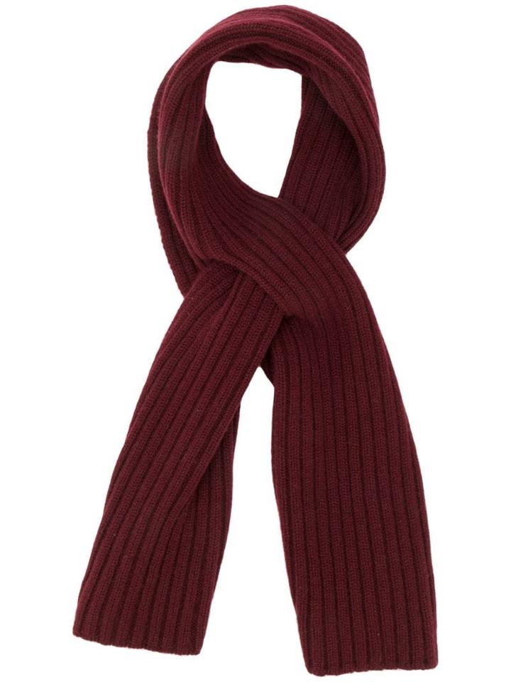 Pringle Of Scotland Slit Wrap Scarf - Red