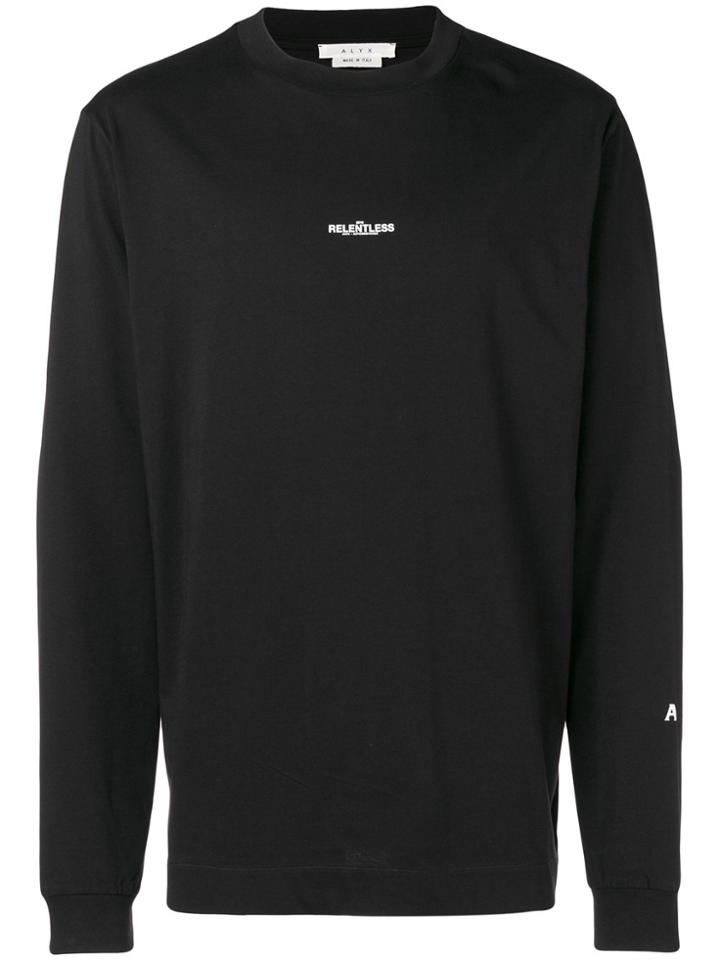 Alyx Slogan Patch Sweatshirt - Black