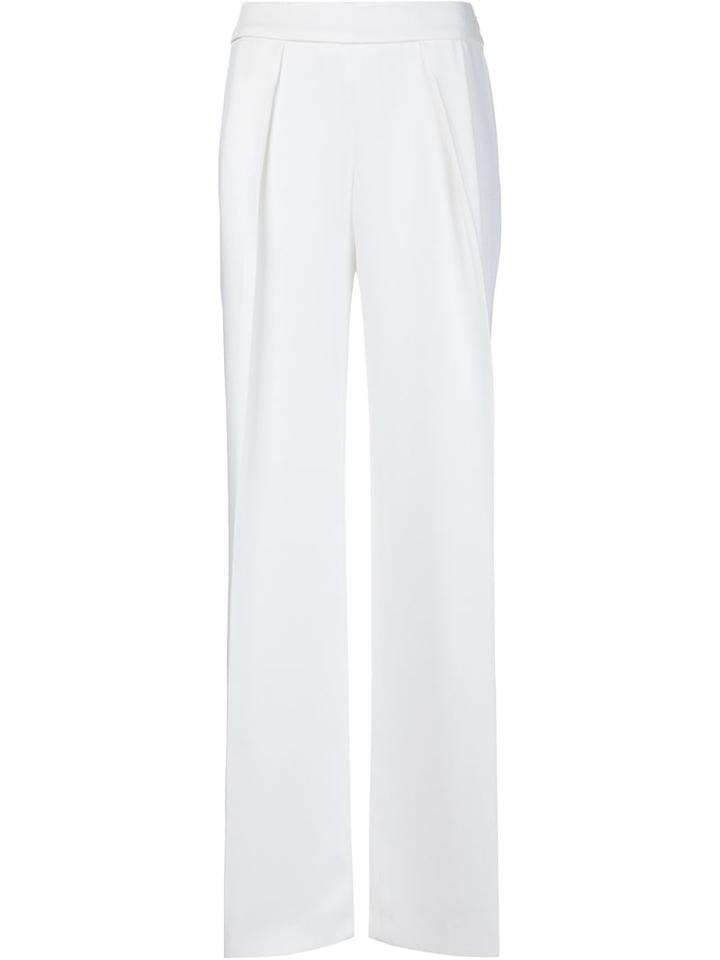 Carolina Herrera Wide Leg Trousers, Women's, Size: 6, White, Viscose