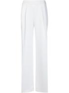 Carolina Herrera Wide Leg Trousers, Women's, Size: 6, White, Viscose