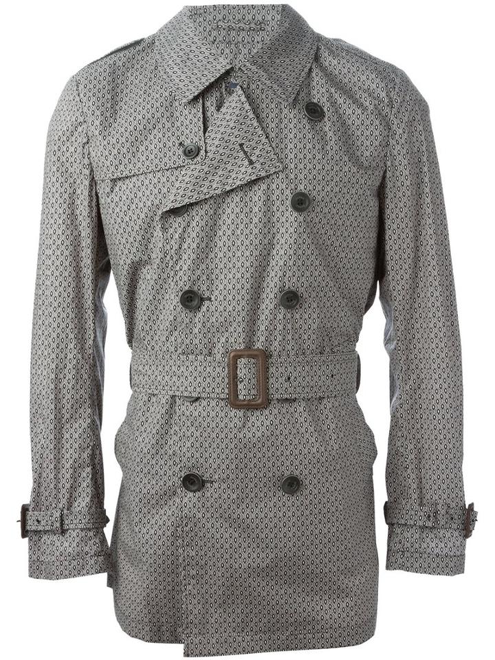 Herno - Printed Trench Coat - Men - Cotton/polyurethane - 52, Grey, Cotton/polyurethane