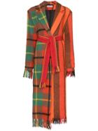 Rave Review Lola Panelled Scarf-style Coat - Orange
