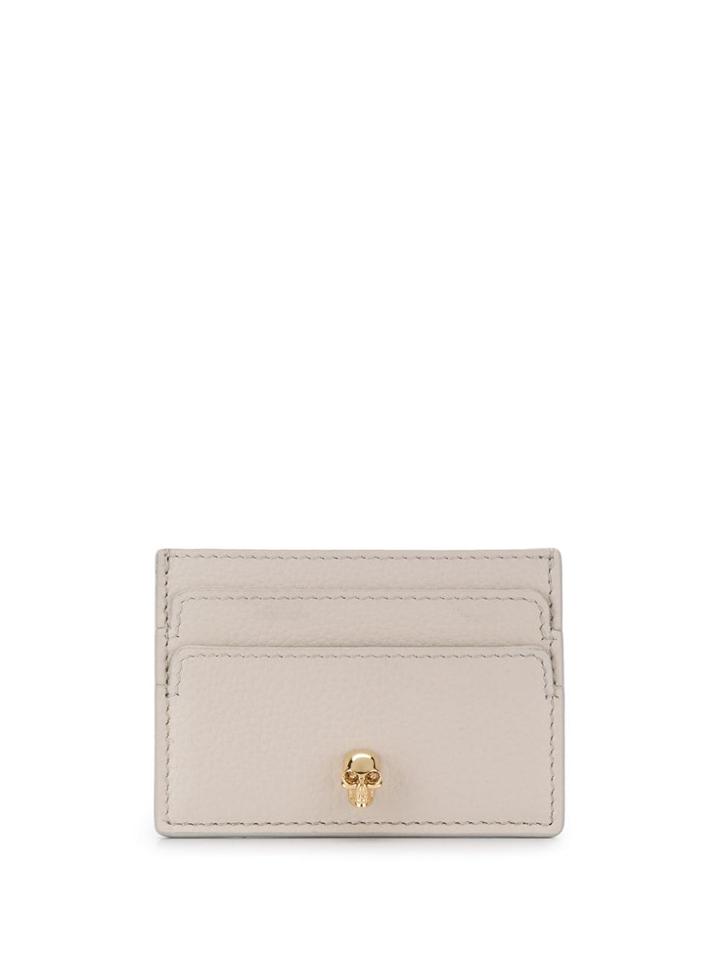 Alexander Mcqueen Skull Cardholder - Neutrals