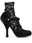 Dolce & Gabbana Pre-owned 1990's Lace Ankle Boots - Black