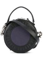 Versus - Round Logo Clutch - Women - Leather/canvas - One Size, Black, Leather/canvas
