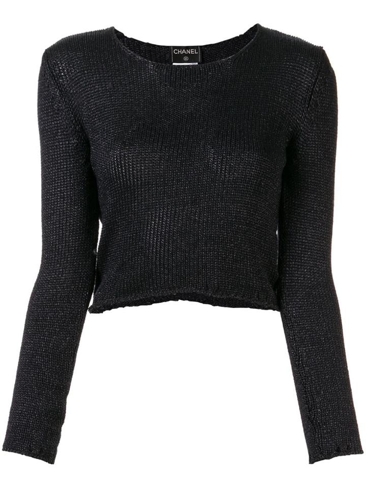 Chanel Pre-owned Knitted Top - Black