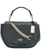 Coach Top Handle Shoulder Bag, Women's, Black, Leather