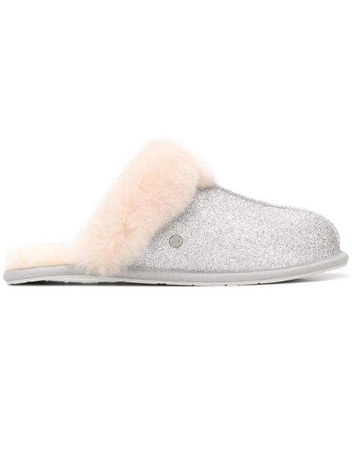 Ugg Australia Shearling Slippers - Silver