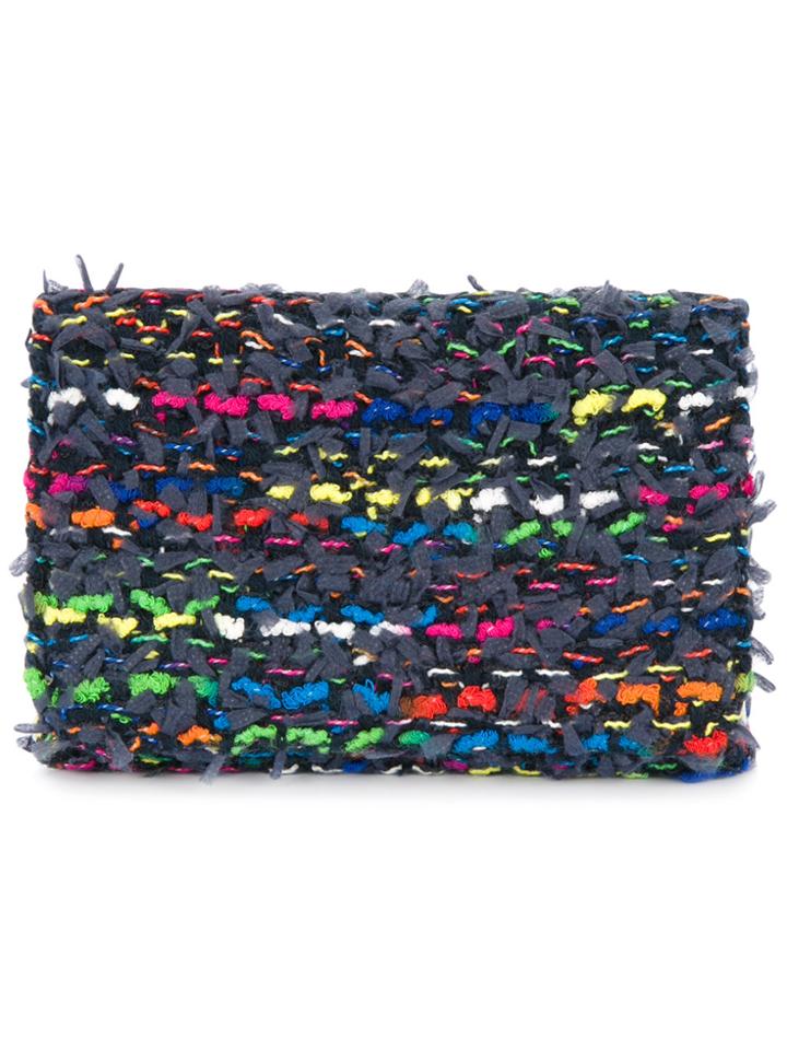 Coohem Knit Tweed Cardholder - Blue