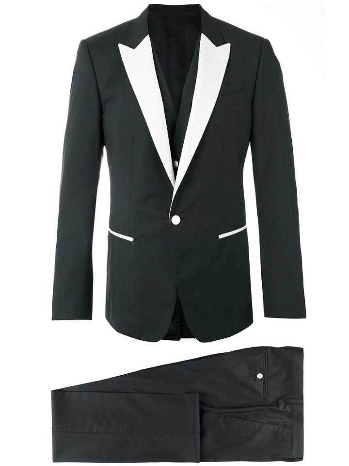 Dolce & Gabbana - Monochrome Tuxedo - Men - Silk/polyester/acetate/virgin Wool - 46, Black, Silk/polyester/acetate/virgin Wool