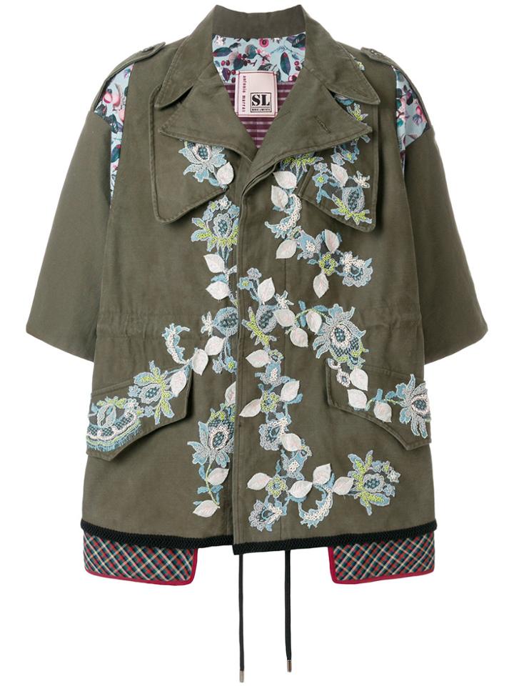 Antonio Marras Appliquéd Cropped Jacket - Green