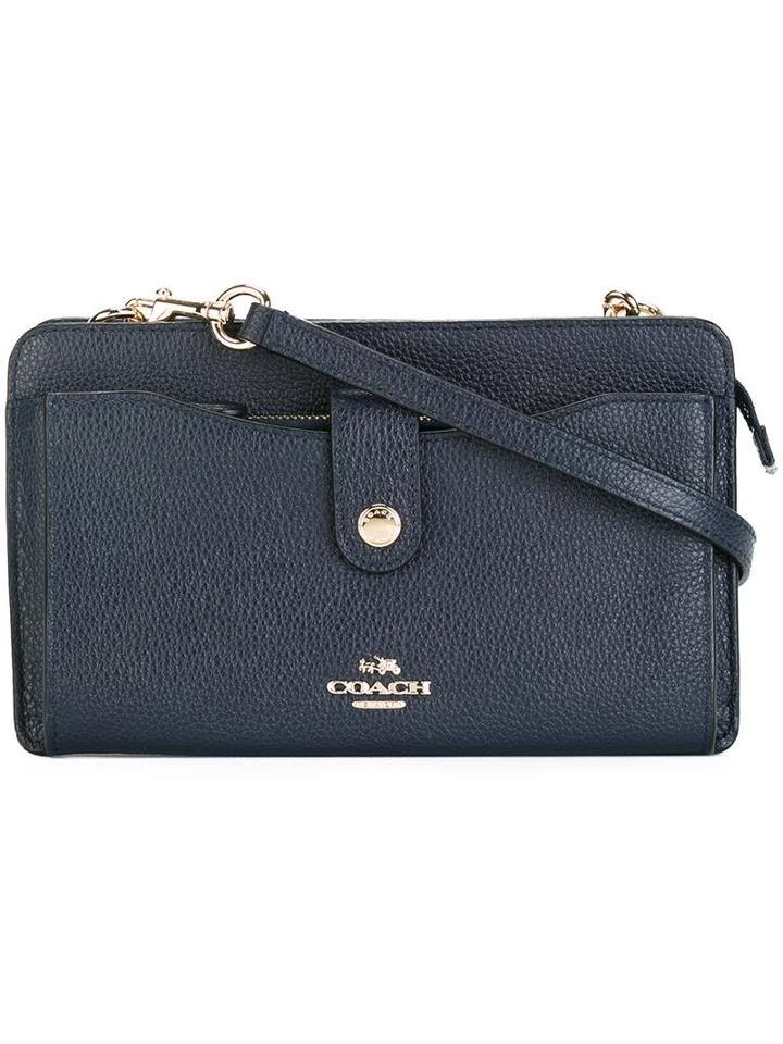 Coach Snap Fastening Crossbody Bag, Women's, Blue