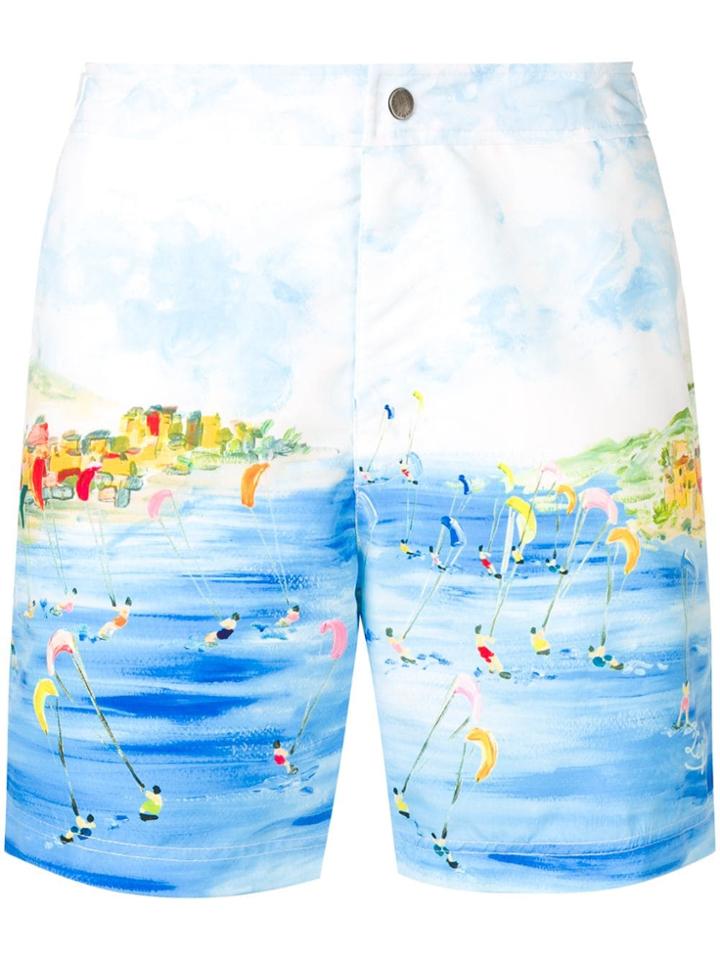 Ermenegildo Zegna Kitesurf Print Swim Shorts - Blue