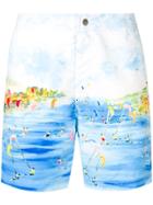Ermenegildo Zegna Kitesurf Print Swim Shorts - Blue