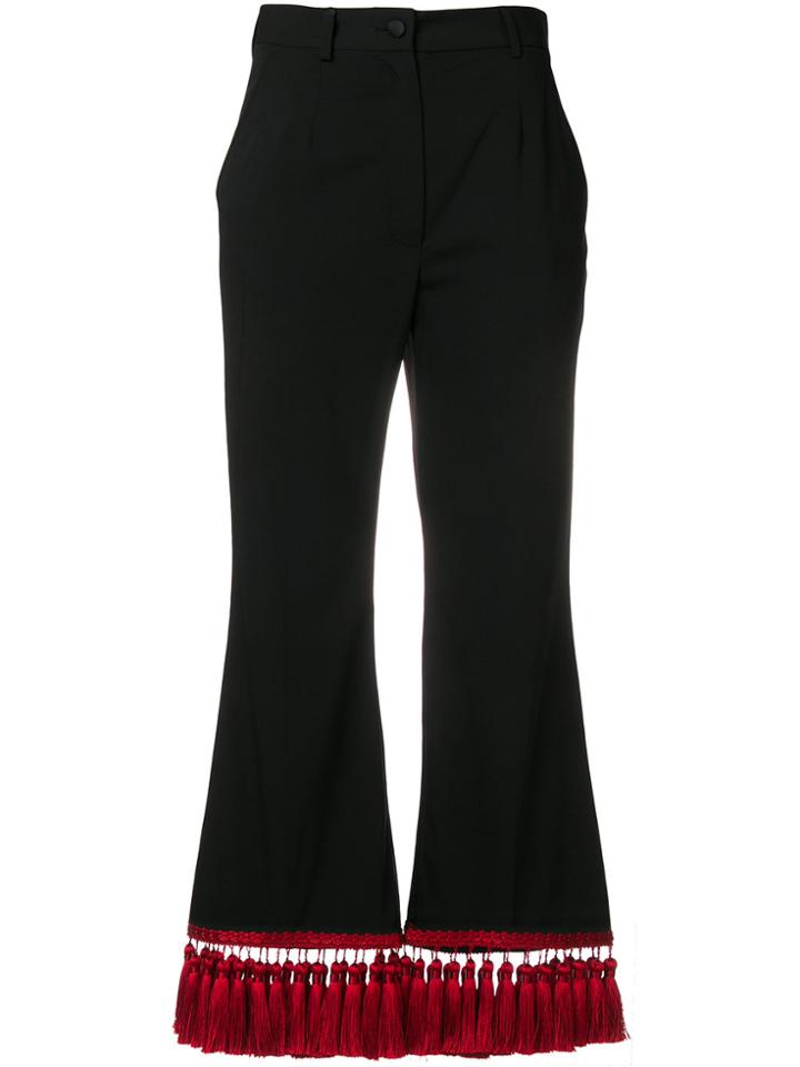 Dolce & Gabbana Cropped Flared Trousers - Black