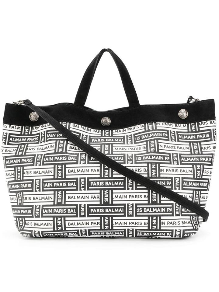 Balmain Logo Tote Bag - Black