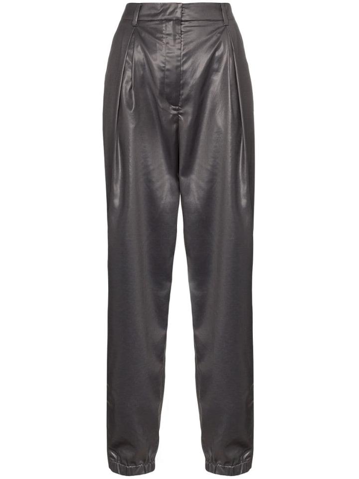 Tibi High-waisted Tapered Trousers - Black