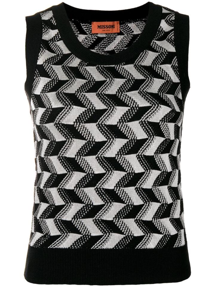 Missoni Geometric Knit Vest - Black