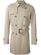 Herno Belted Trench Coat, Men's, Size: 52, Nude/neutrals, Polyester/cotton/modal/polyamide