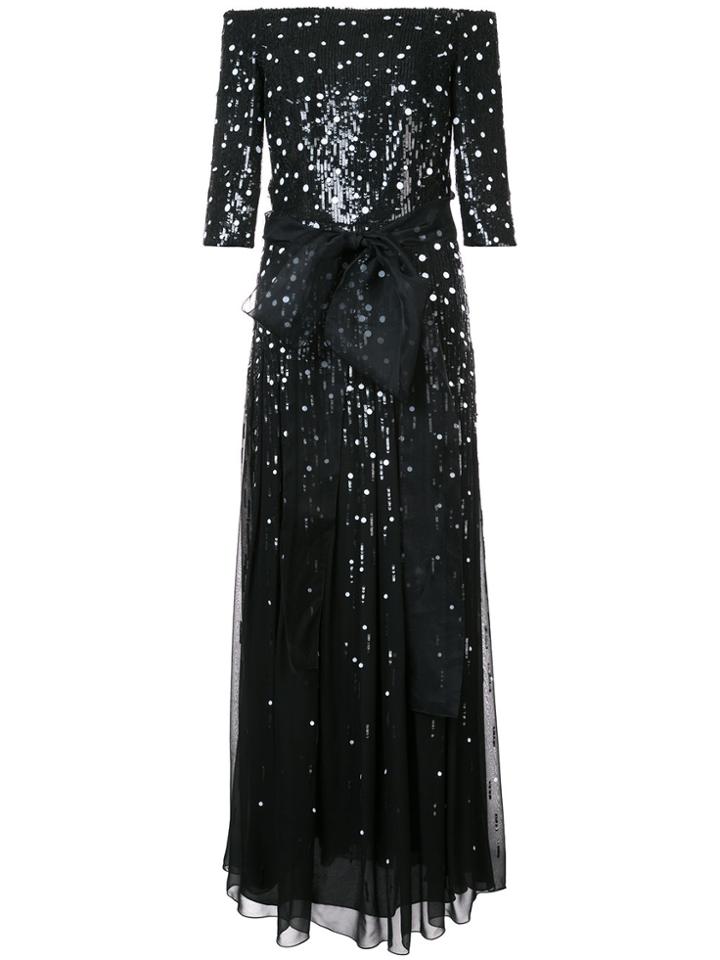 Carolina Herrera Pailette Sequinned Gown - Black