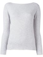 Fashion Clinic Timeless Boat Neck Jumper - Grey