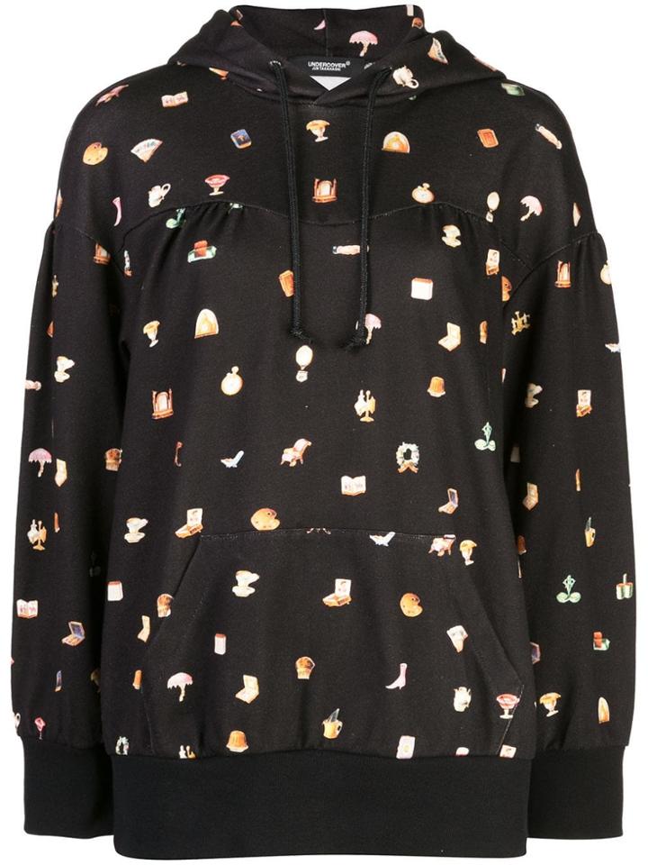 Undercover Household Object Print Hoodie - Black