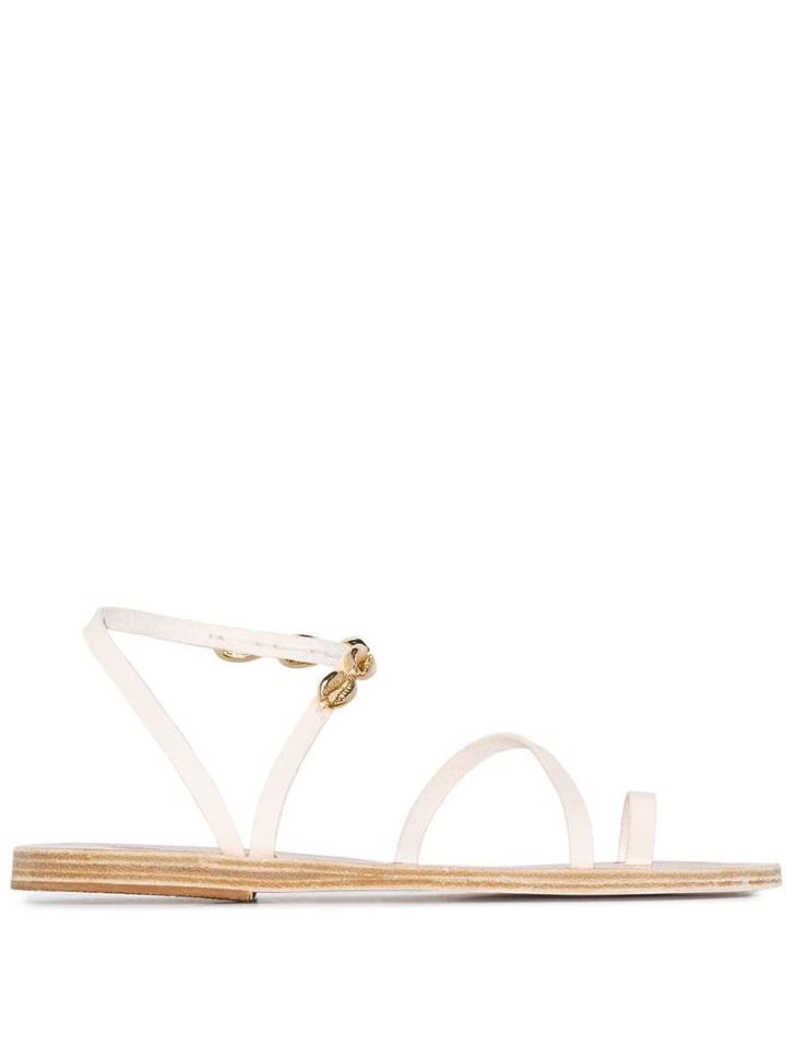 Ancient Greek Sandals Apli Eleftheria Shell Sandals - White