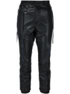 Haider Ackermann Leather Trousers, Women's, Size: 40, Black, Cotton/leather/rayon