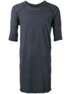 Isaac Sellam Experience - Long T-shirt - Men - Cotton/calf Leather - Xl, Grey, Cotton/calf Leather