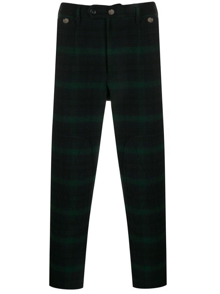 Woolrich Check Print Trousers - Blue
